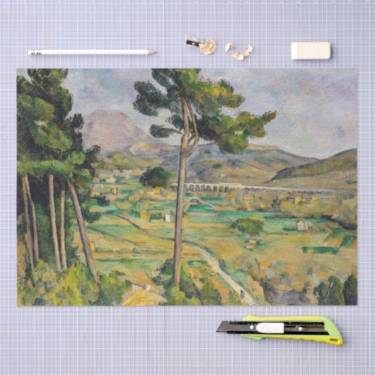 ポールセザンヌ – モンサントビクトワールとヴィアドクト 薄葉紙 (クラフト)