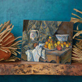 ポールセザンヌ リンゴと桃を持つ静物詩| フォトプラーク (側面)