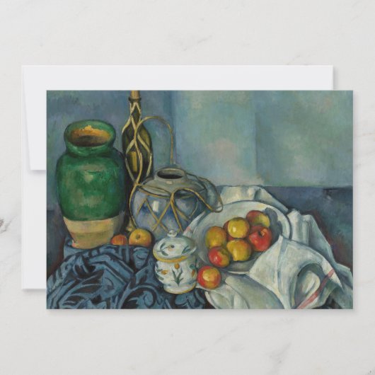 ポールセザンヌ – リンゴを使った静物詩 招待状 (正面)