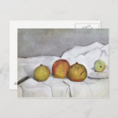 ポールセザンヌ |布にフルーツ, c.1890 ポストカード (正面/裏面)