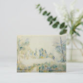 ポールセザンヌ – 木々の水辺 ポストカード (スタンド正面)