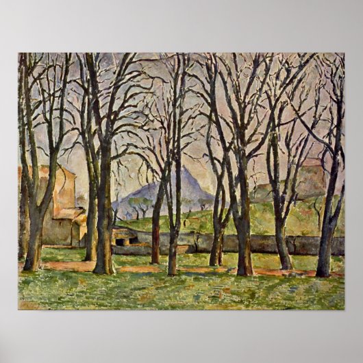 ポールセザンヌ – 栗の木(Jas de Bouffan) ポスター (正面)