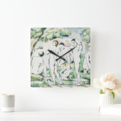 ポールセザンヌ|水浴者、小さいプレート スクエア壁時計 (ホーム)