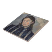 ポールセザンヌ – 緩んだ髪とセザンヌ夫人 タイル (側面)