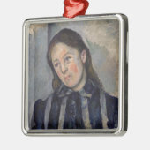 ポールセザンヌ – 緩んだ髪とセザンヌ夫人 メタルオーナメント (左)