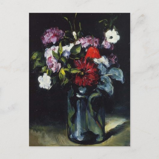 ポールセザンヌ – 花瓶の中の花 ポストカード (正面)