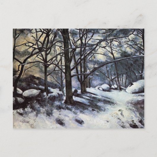 ポールセザンヌ – 融解する雪。フォンテーヌブロー ポストカード (正面)