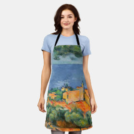 ポールセザンヌ – 赤い屋根とエスタケ エプロン