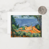 ポールセザンヌ – 赤い屋根とエスタケ ノートカード (正面/裏面インサイチュ)