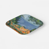 ポールセザンヌ – 赤い屋根とエスタケ ペーパープレート (傾斜あり)