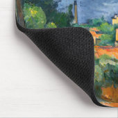 ポールセザンヌ – 赤い屋根とエスタケ マウスパッド (コーナー)