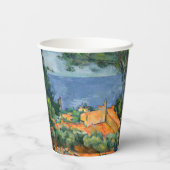ポールセザンヌ – 赤い屋根とエスタケ 紙コップ (裏面)