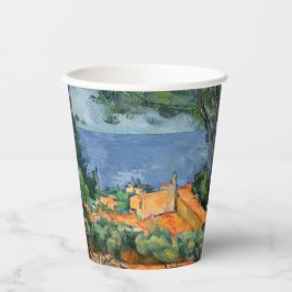 ポールセザンヌ – 赤い屋根とエスタケ 紙コップ