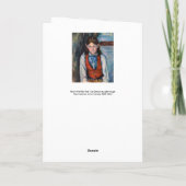 ポールセザンヌ – 赤ベストの少年 カード (裏面)