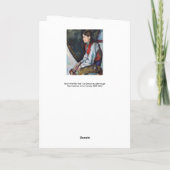 ポールセザンヌ – 赤ベストの少年 カード (裏面)