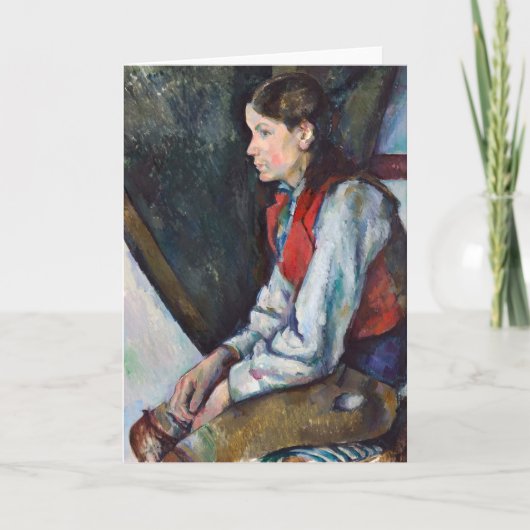 ポールセザンヌ – 赤ベストの少年 カード (正面)