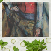 ポールセザンヌ – 赤ベストの少年 キッチンタオル (折り畳み)