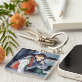 ポールセザンヌ – 赤ベストの少年 キーホルダー (正面右)