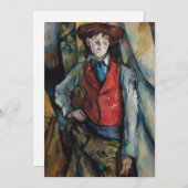 ポールセザンヌ – 赤ベストの少年 サンキューカード (正面/裏面)