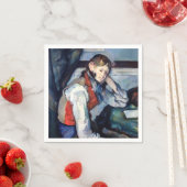 ポールセザンヌ – 赤ベストの少年 スタンダードカクテルナプキン (インサイチュ)