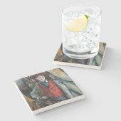 ポールセザンヌ – 赤ベストの少年 ストーンコースター (横)