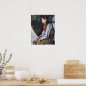 ポールセザンヌ – 赤ベストの少年 ポスター (キッチン)