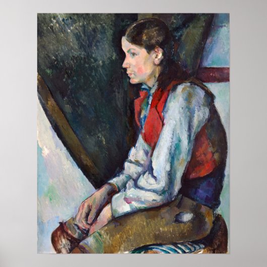 ポールセザンヌ – 赤ベストの少年 ポスター (正面)