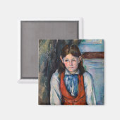 ポールセザンヌ – 赤ベストの少年 マグネット (正面/裏面)