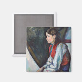 ポールセザンヌ – 赤ベストの少年 マグネット (正面/裏面)