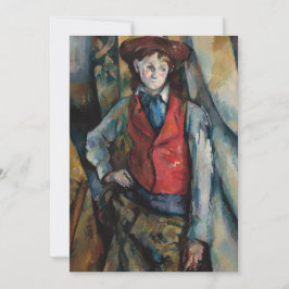ポールセザンヌ – 赤ベストの少年 招待状