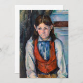 ポールセザンヌ – 赤ベストの少年 招待状 (正面/裏面)