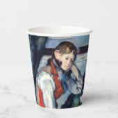 ポールセザンヌ – 赤ベストの少年 紙コップ (裏面)