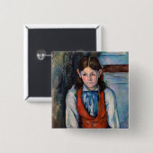 ポールセザンヌ – 赤ベストの少年 缶バッジ (正面&裏面)