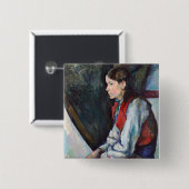 ポールセザンヌ – 赤ベストの少年 缶バッジ (正面&裏面)