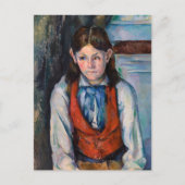 ポールセザンヌ – 赤ベスト葉書の少年 ポストカード (正面)