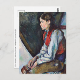 ポールセザンヌ – 赤ベスト葉書の少年 ポストカード