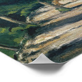 ポールセザンヌ – 風景。ロッキーの木のある道 ポスター (角)