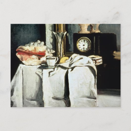 ポールセザンヌ |黒大理石時計、c.1870 ポストカード (正面)