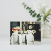 ポールセザンヌ |黒大理石時計、c.1870 ポストカード (スタンド正面)