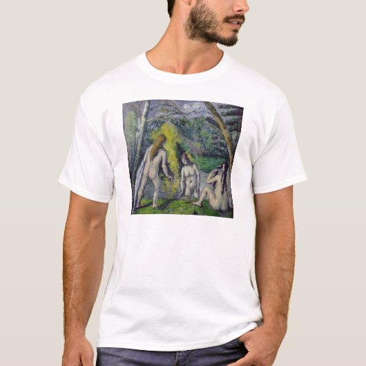 ポールセザンヌ| 3人の水浴者、c.1879-82 tシャツ (正面)