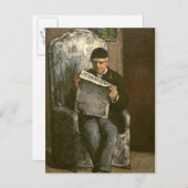 ポールセザンヌ| "L'�のv�を読んでいる芸術家の父 ポストカード (正面/裏面)