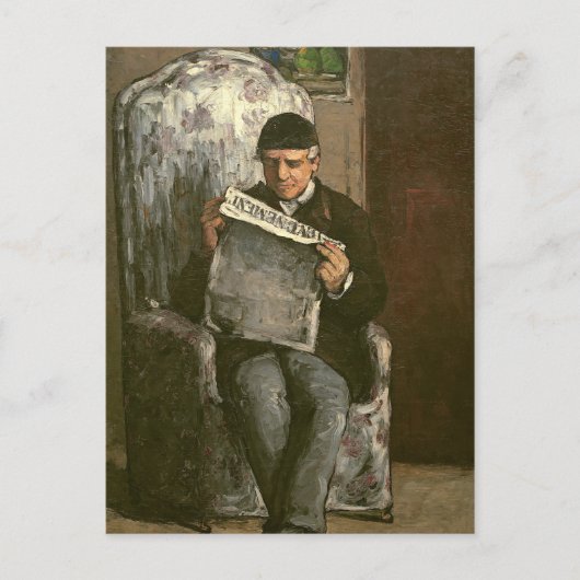 ポールセザンヌ| "L'�のv�を読んでいる芸術家の父 ポストカード (正面)