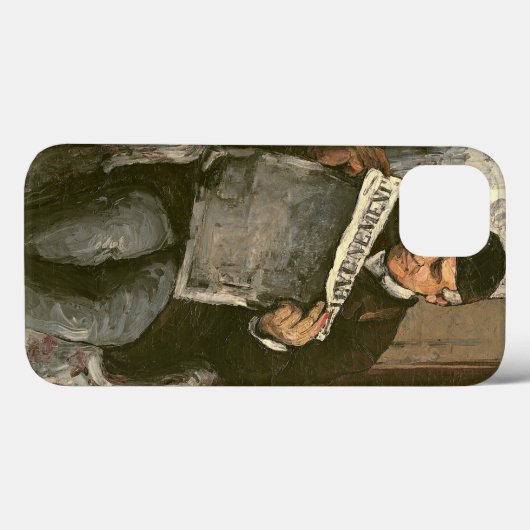 ポールセザンヌ| "L'�のv�を読んでいる芸術家の父 Case-Mate iPhoneケース (裏面 (横))