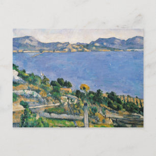 ポールセザンヌ L'Estaque,マルセ湾の眺め ポストカード