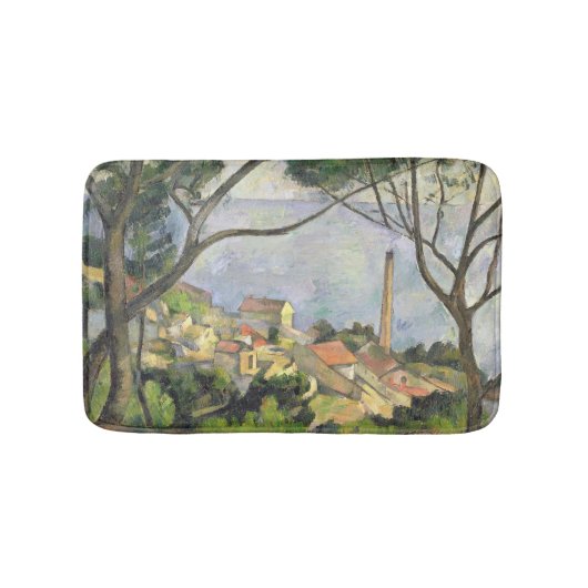 ポールセザンヌ| l'Estaque 1878年の海 バスマット (正面)