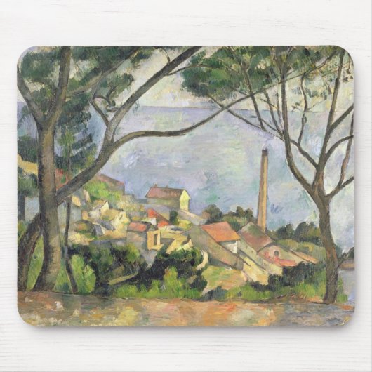 ポールセザンヌ| l'Estaque 1878年の海 マウスパッド (正面)