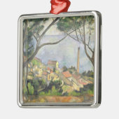 ポールセザンヌ| l'Estaque 1878年の海 メタルオーナメント (左)