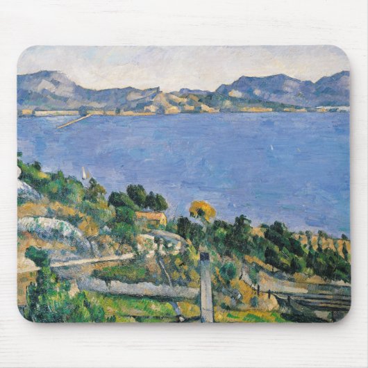 ポールセザンヌ| L'Estaque、Marseの湾の眺め マウスパッド (正面)