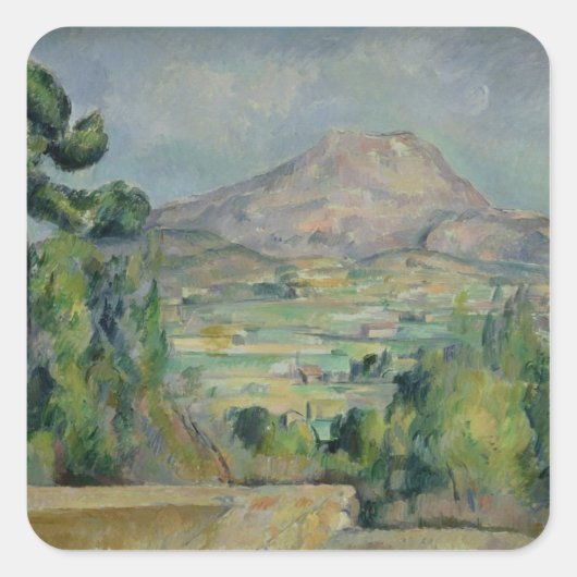 ポールセザンヌ | Montagne Sainte-Victoire, c.1887-90 スクエアシール (正面)