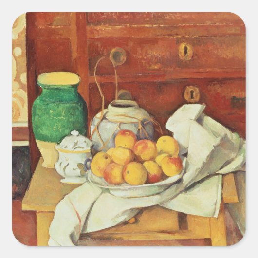 ポールセザンヌ | Still Life with a chest of Drawers スクエアシール (正面)